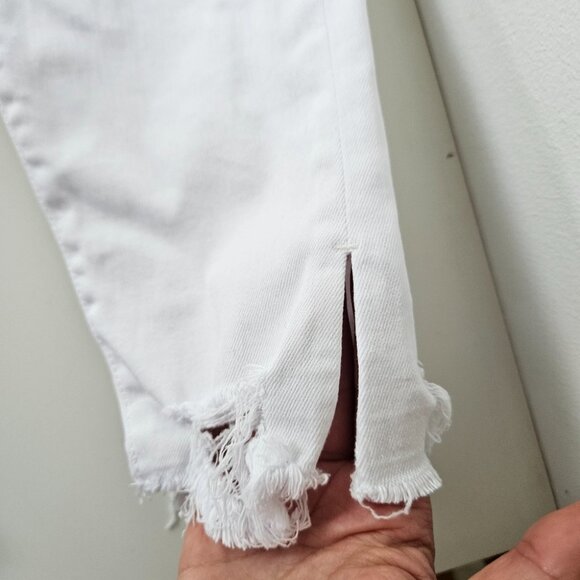 R13 Mid Rise Boy Skinny Jeans -  White SZ 26 Designer Luxury Denim Italy - Picture 7 of 12